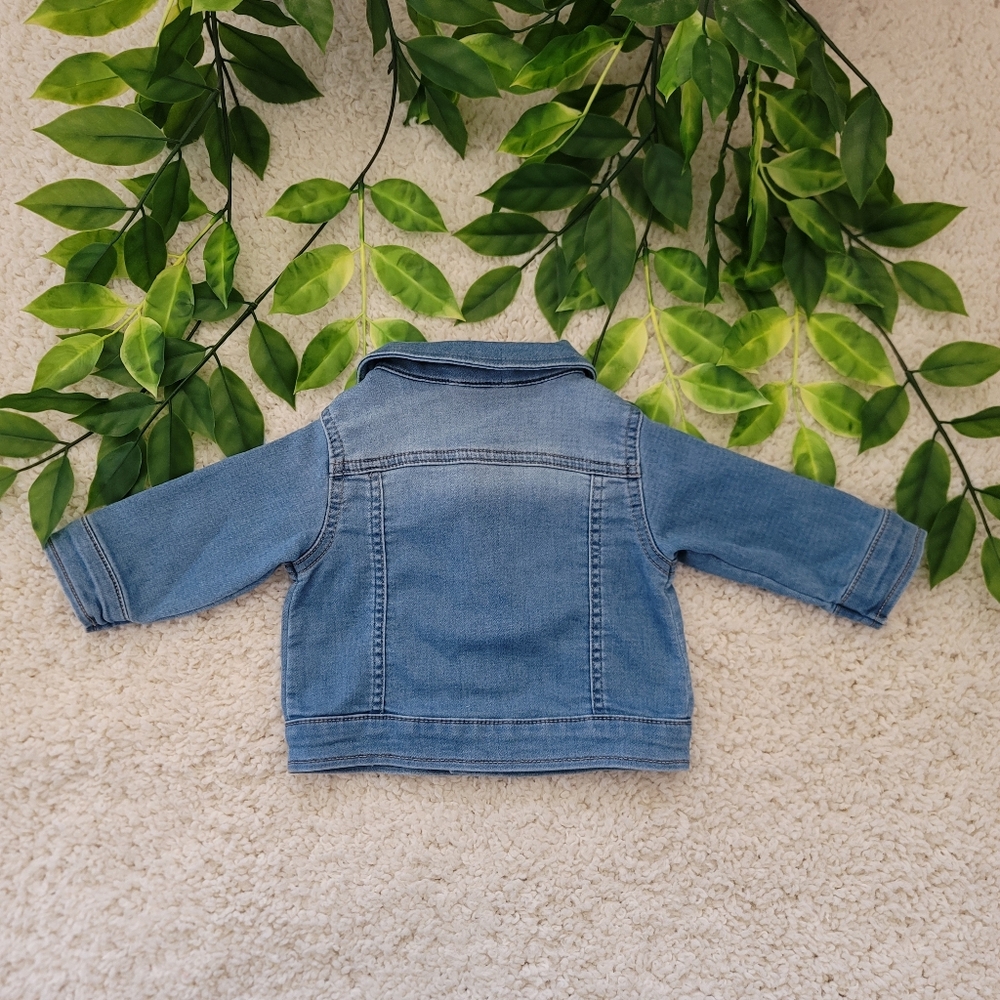 Cat & Jack Baby Girl Denim Jean Jacket (3-6 Months) - Picture 2 of 3